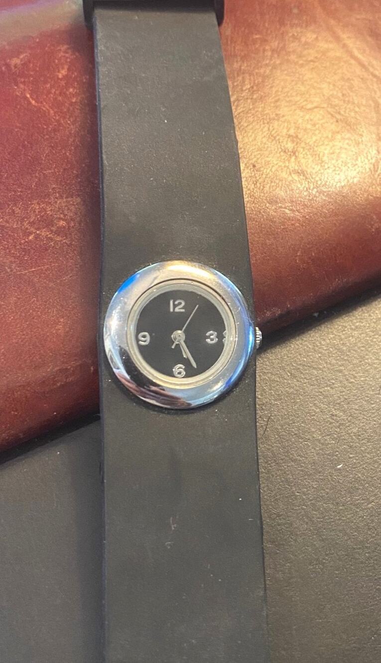 Women's 24mm Silver Tone Xhiliration Watch, Black [poly Band